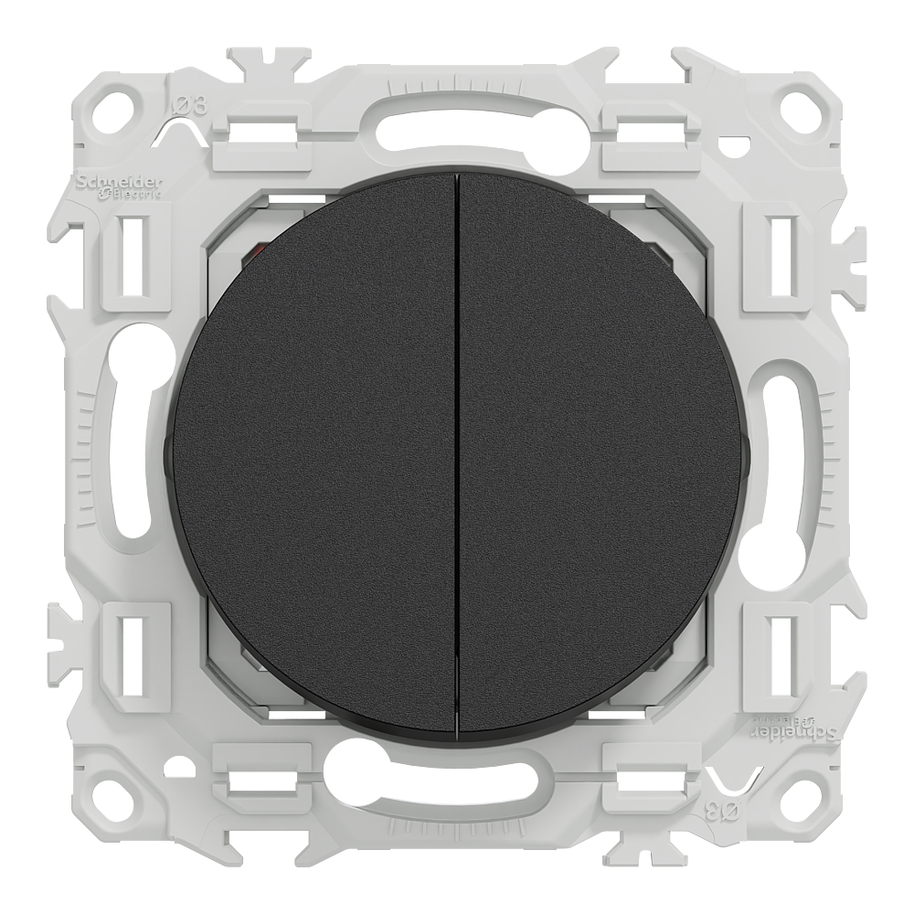 Odace double VV ou poussoir noir